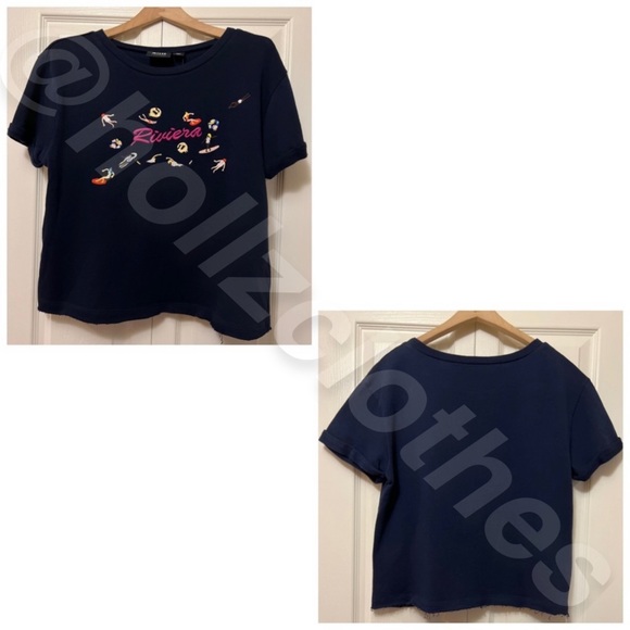 Anthropologie Maeve Riviera Embroidered Tee NWT - Picture 5 of 14